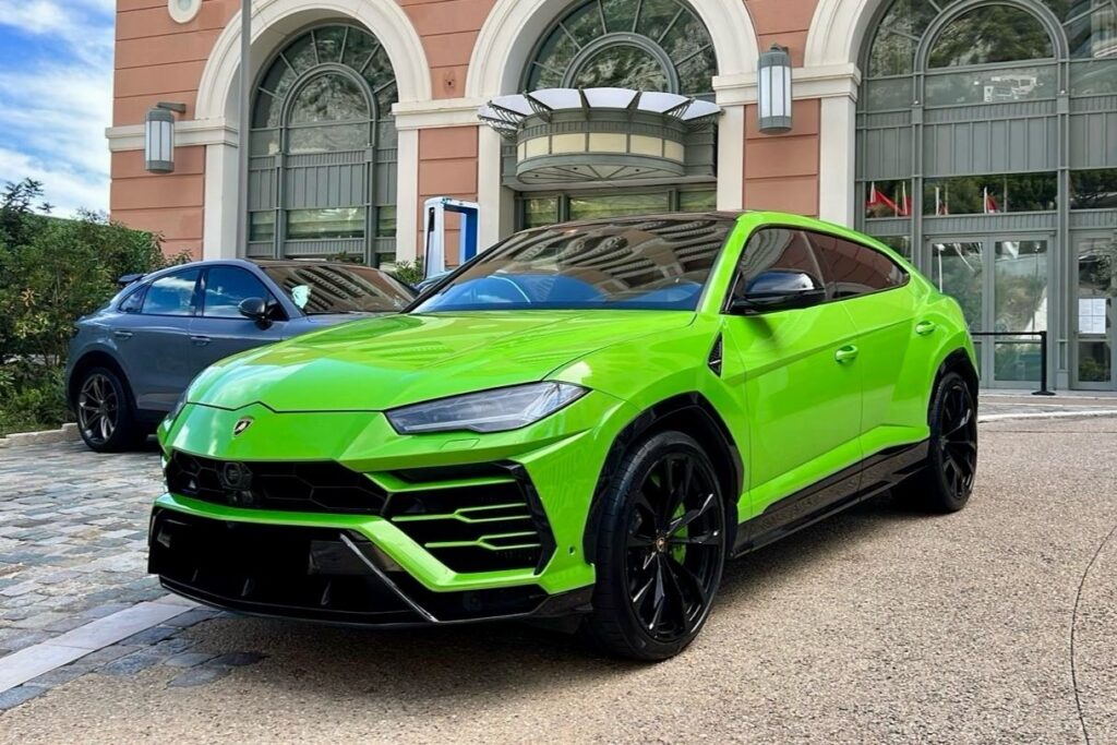 Lambroghini Urus Green Front Monaco