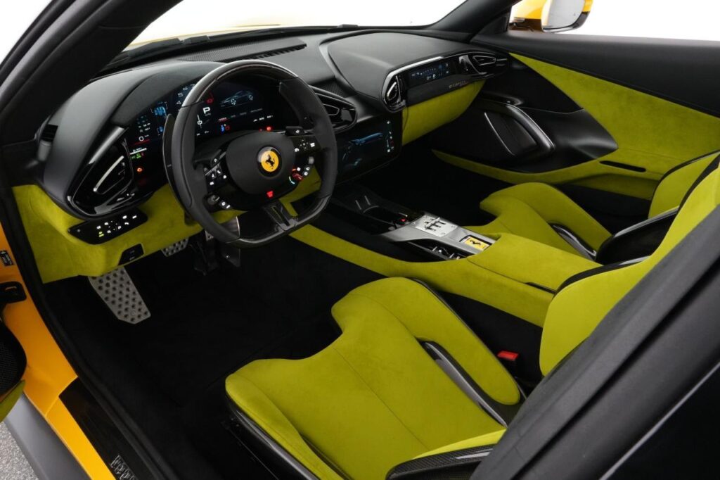 Ferrari 12Cilindri Spider Yellow Interior 2