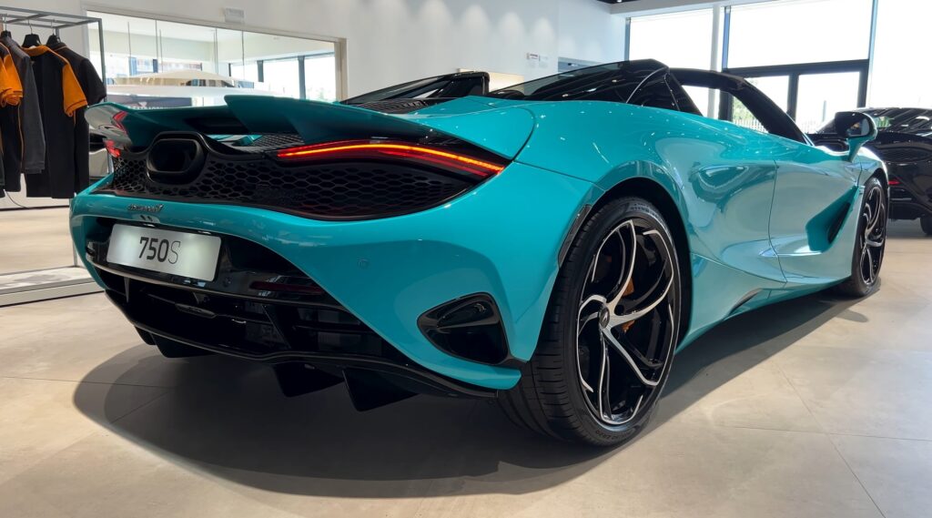 McLaren 750S Tokyo Cyan Rear 2